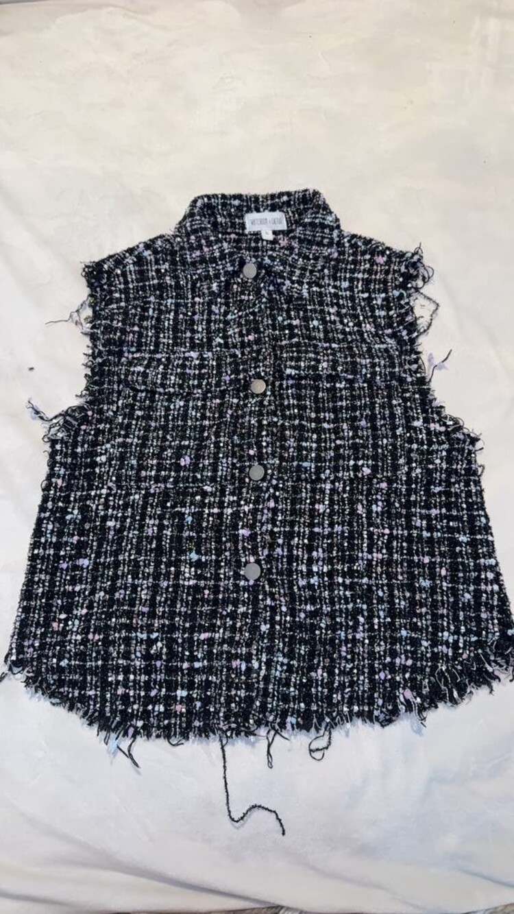 Whiteroom + Cactus Tweed Sleeveless Vest XS